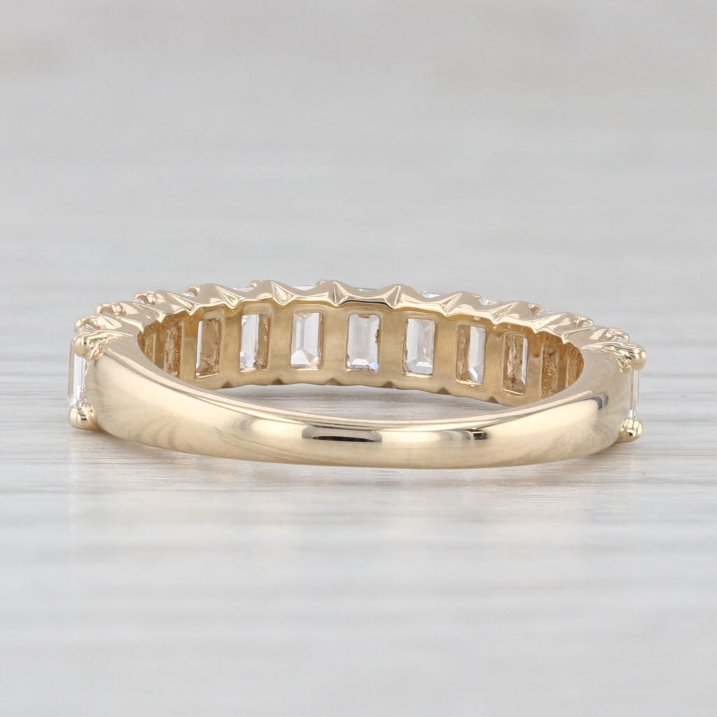 Light Gray New 1.85ctw Lab Grown Diamond Wedding Band 14k Yellow Gold Stackable Ring Sz 6.5