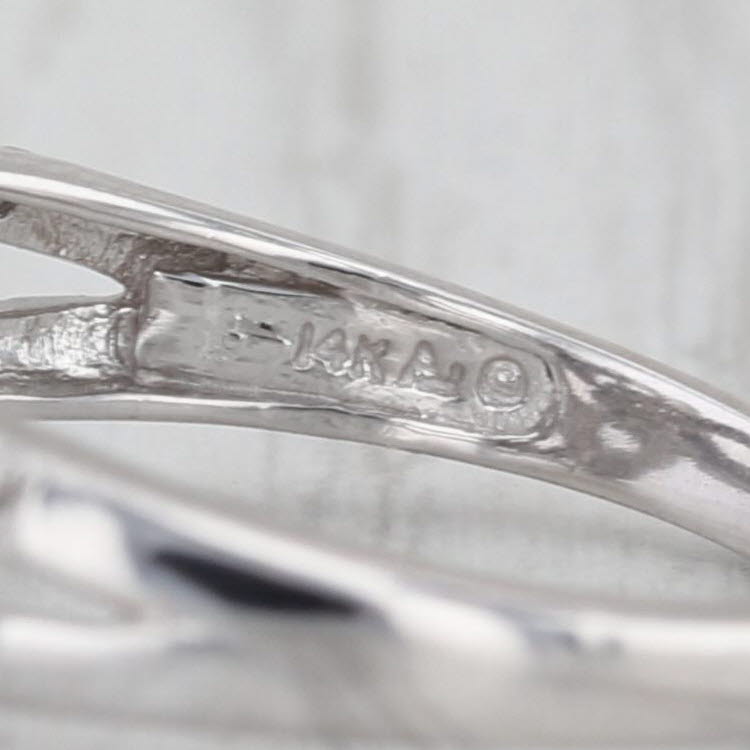 0.33ctw Diamond Cluster Engagement Ring 14k White Gold Size 5