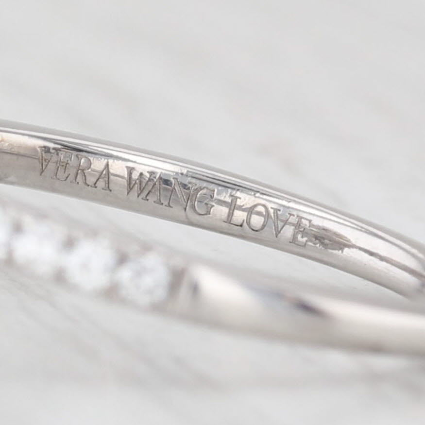 Light Gray Vera Wang Love 1.29ctw Marquise Diamond Halo Engagement Ring 14k Gold Sapphire