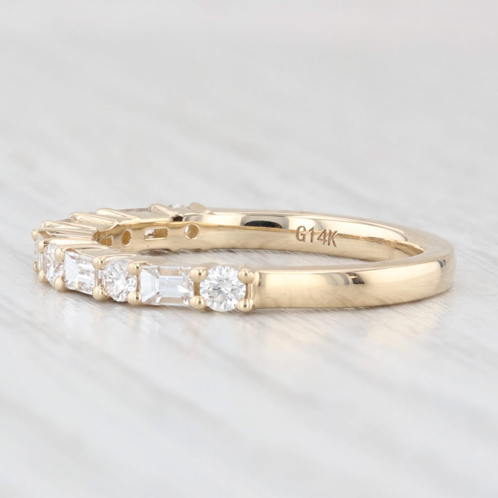 Light Gray New 0.63ctw Diamond Wedding Band 14k Yellow Gold Stackable Anniversary Ring 6.5