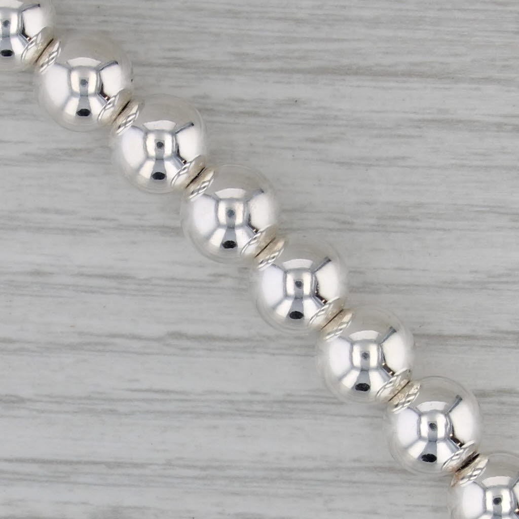 Bead Chain Bracelet Sterling Silver 7" 10mm