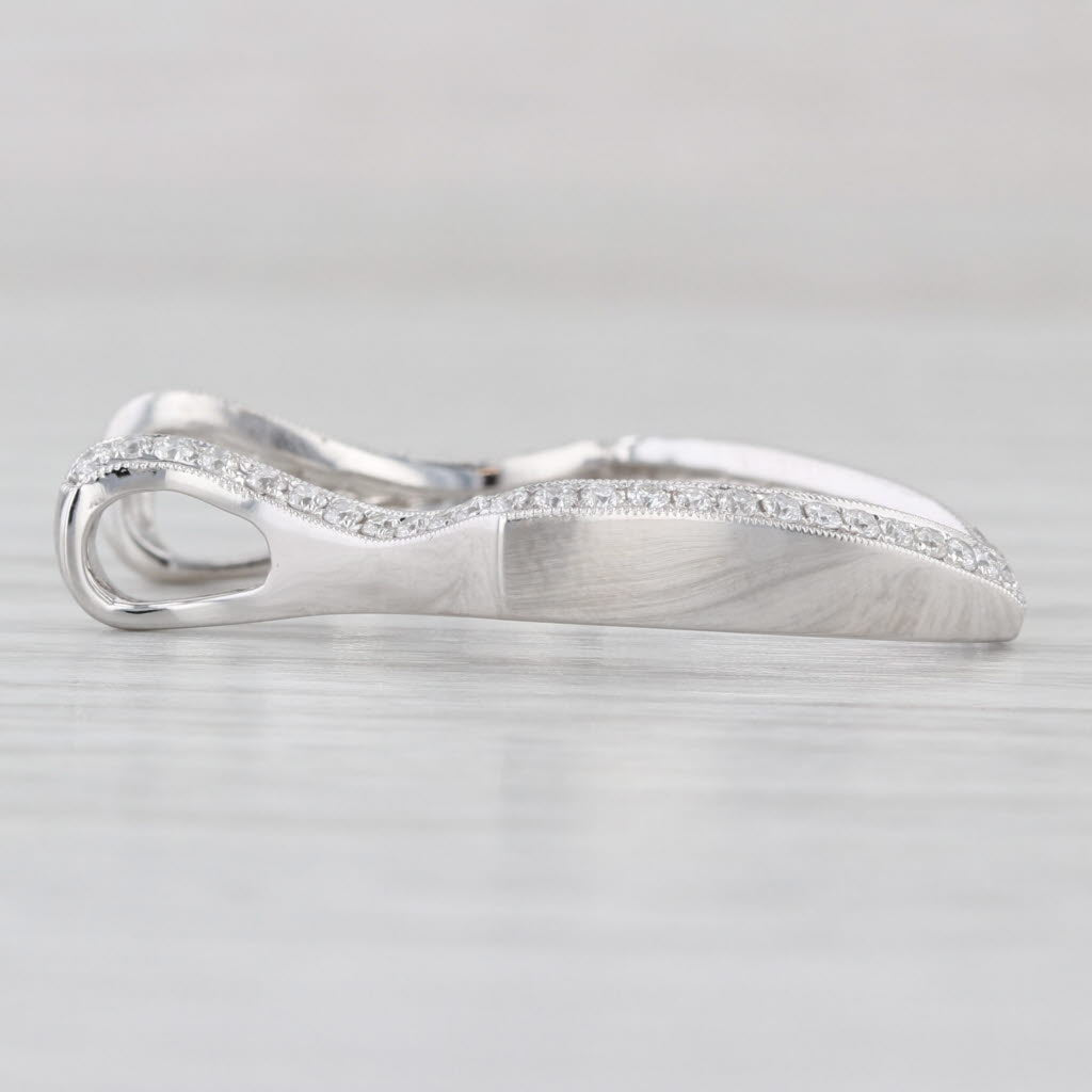 0.49ctw Diamond Enhancer Pendant 18k White Gold Open Center