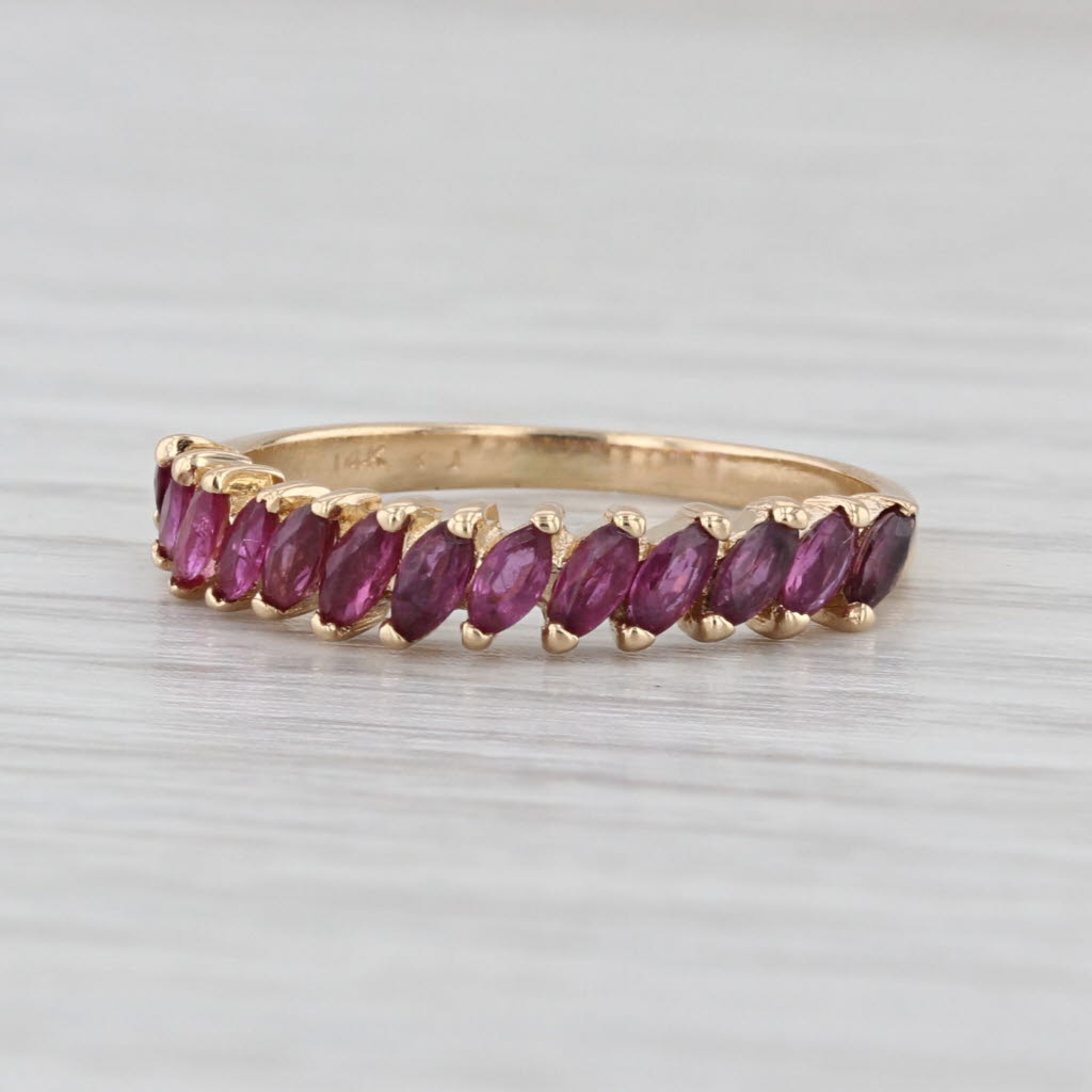 0.50ctw Ruby Stackable Band 14k Yellow Gold Size 5.25 Ring