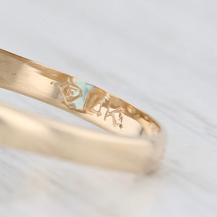 Light Gray 2.90ct Blue Topaz Marquise Solitaire Ring 14k Yellow Gold Size 7