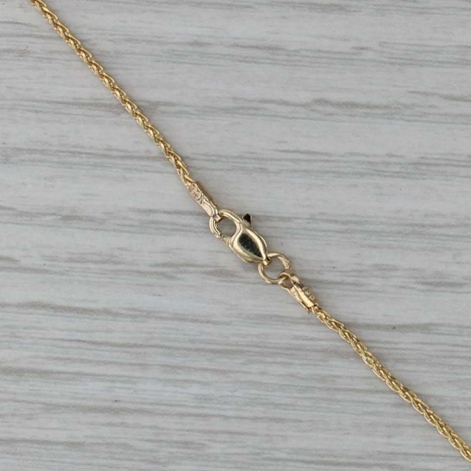 18" 1.5mm Wheat Chain Necklace 14k Yellow Gold