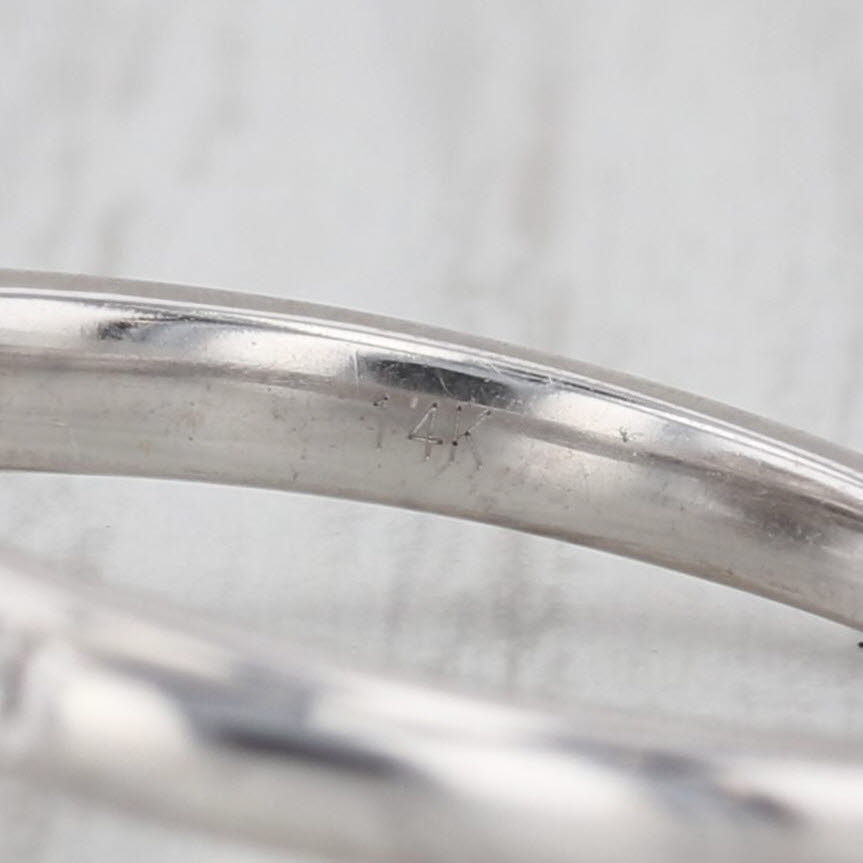 0.75ctw Emerald Cut Diamond Halo Engagement Ring 14k White Gold Size 7