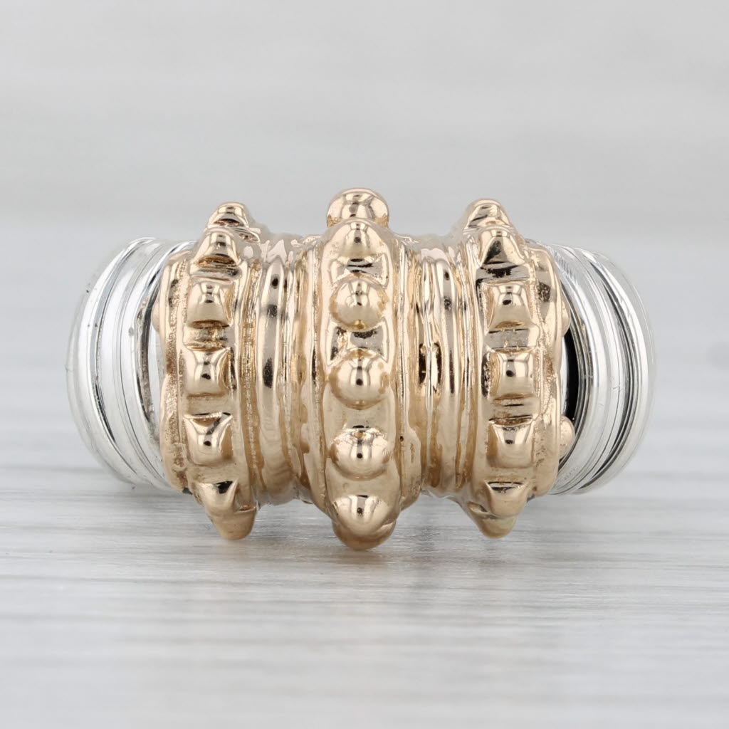 Gray Alwand Vahan 2-Toned Statement Ring 14k Yellow Gold Sterling Silver Size 5.5