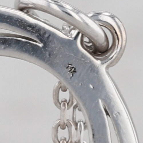 0.49ctw Diamond Circles Pendant Necklace 14k White Gold 18" Cable Chain