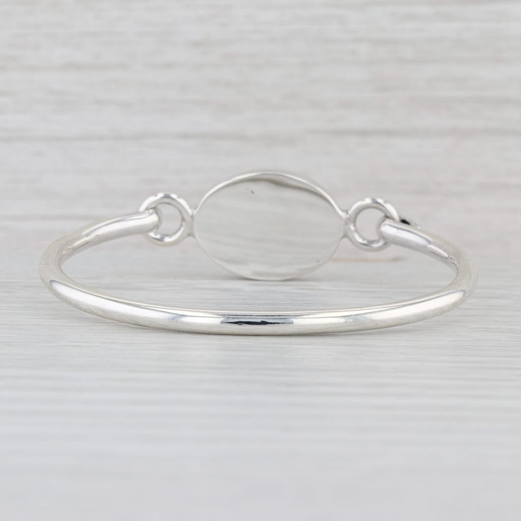 Engravable Bangle Bracelet Sterling Silver 6" ID