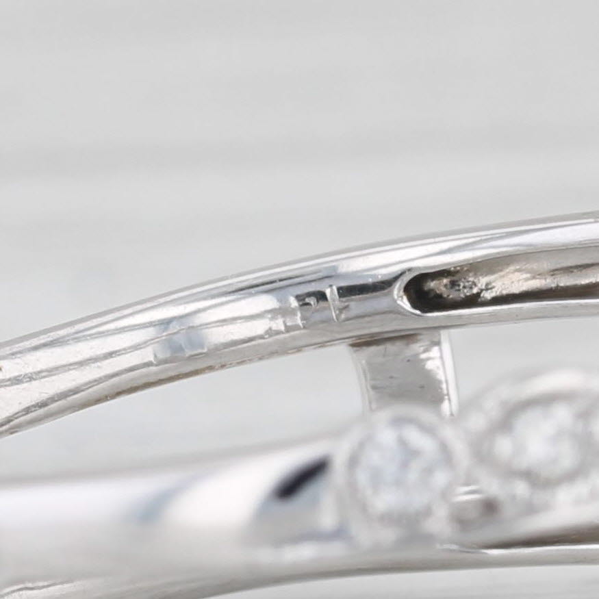 Light Gray 0.40ctw Diamond Ring Enhancer Jacket 14k White Gold Size 9.5 Wedding Bridal