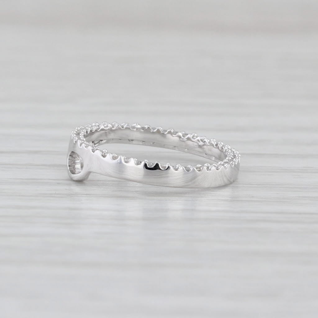 Diamond Eternity Circle Pendant 14k White Gold Floating Drop