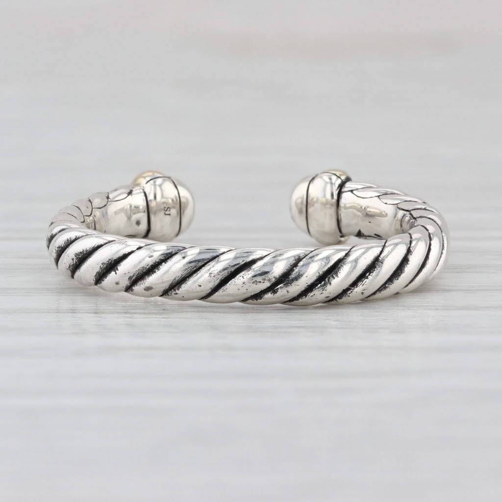 David Yurman Collectibles Petite Open Cable Ring Sterling Silver 14k Gold Band