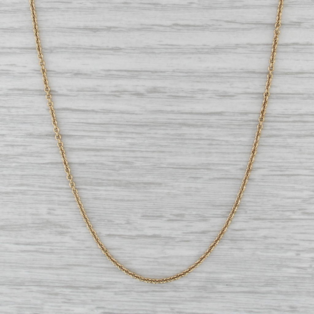 16" 1mm Cable Chain Necklace 18k Yellow Gold
