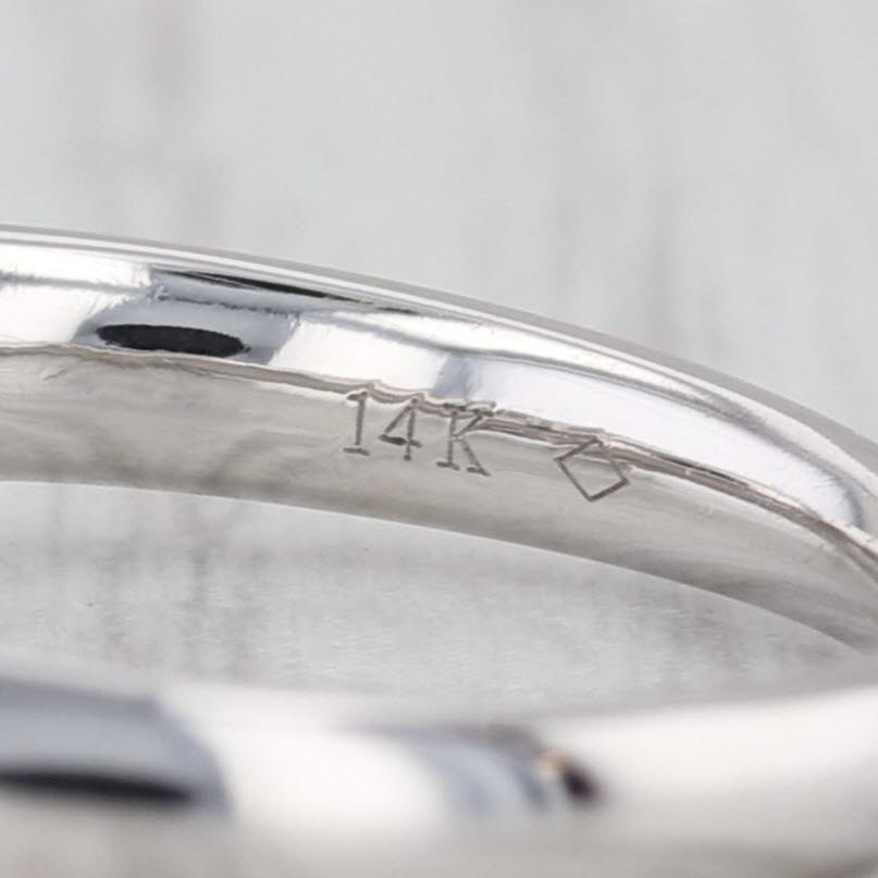 1.10ctw Diamond Engagement Ring 14k White Gold Size 6 Artiste