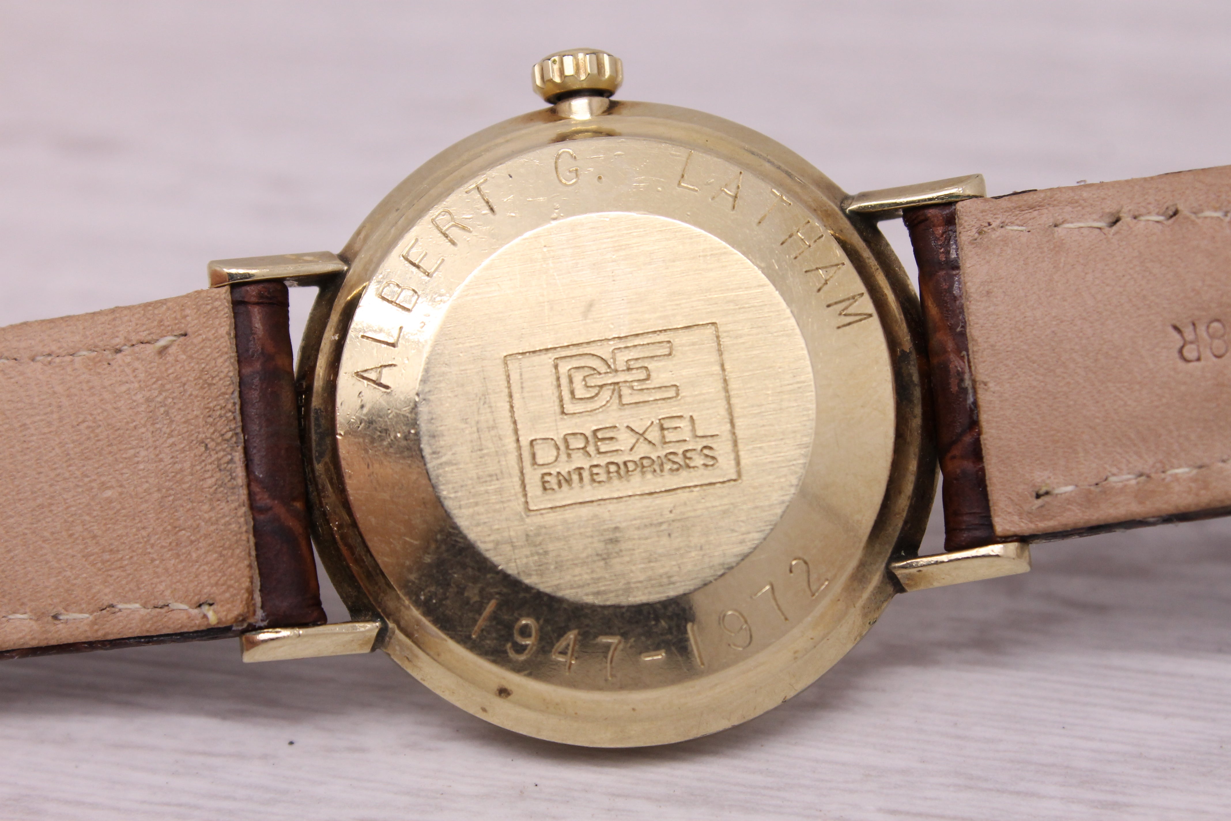 Gray Vintage c1970 Omega Seamaster Deville 14k Gold Filled Automatic Watch Drexel Ent