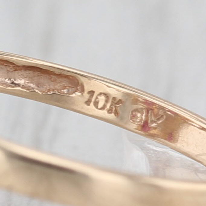 1.18ctw Ruby Diamond Halo Ring 10k Yellow Gold Size 6.25