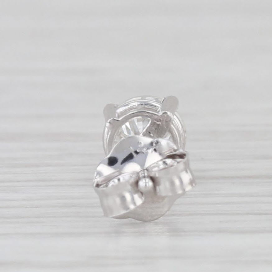 Light Gray New 0.47ctw Diamond Stud Earrings 14k White Gold Round Solitaire Studs