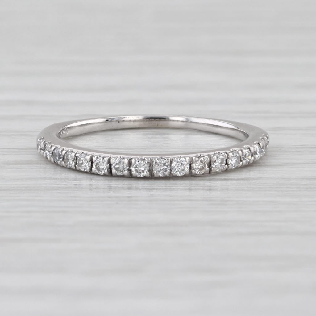 0.25ctw Diamond Wedding Band 14k White Gold Size 6.25 Stackable Ring