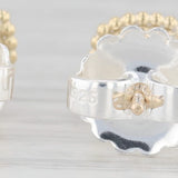 New Lagos Caviar Rittenhouse Blue Topaz Stud Earrings Sterling Silver 18k Gold
