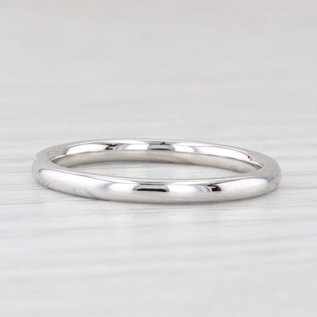 New 0.22ctw Lab Grown Diamond Wedding Band 14k White Gold S 6.5 Stackable Ring