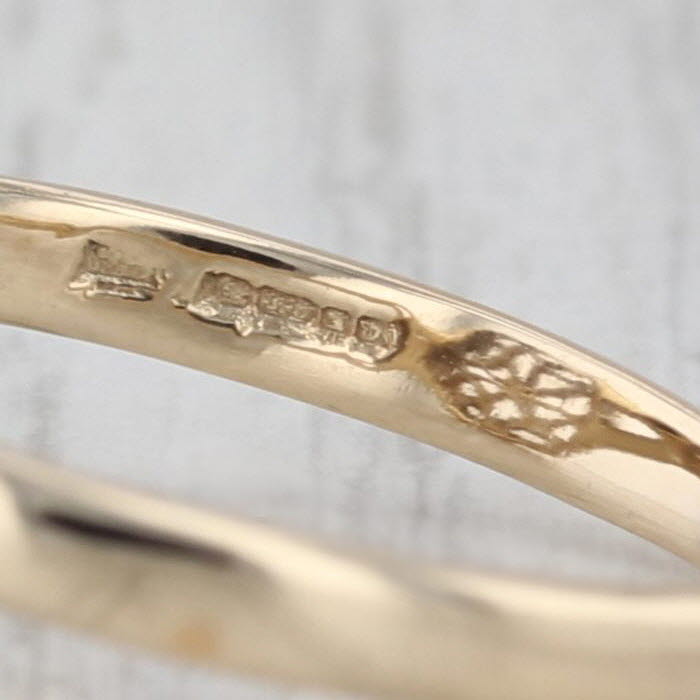 Vintage Celtic Knot Ring 9k Yellow Gold Size 8.25 British Hallmarks