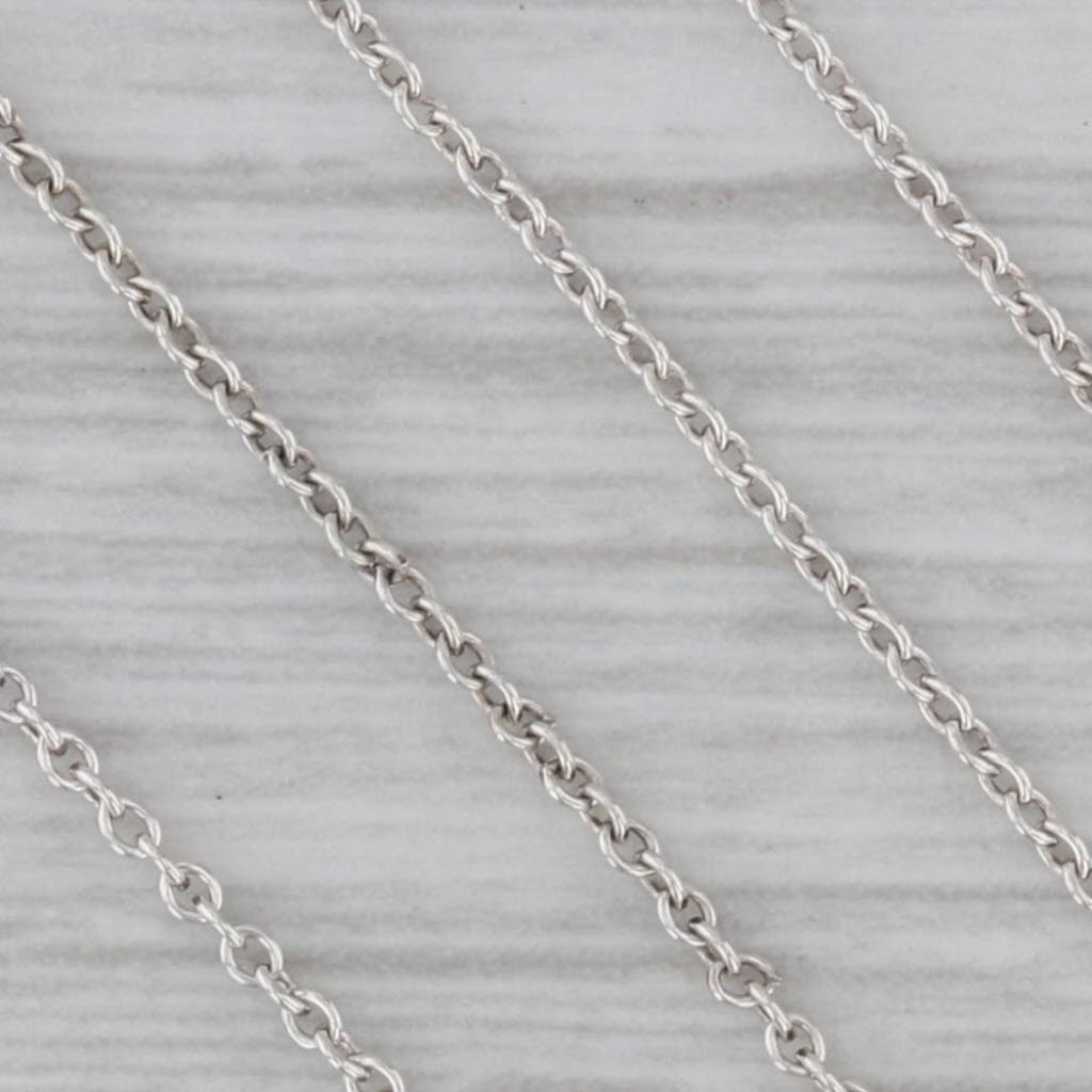 Gray Tiffany & Co. Elsa Peretti Sterling Silver Open Heart Pendant Necklace 18" w/Box