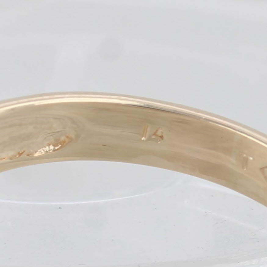 Light Gray 0.14ctw Diamond Ring 14k Yellow Gold Size 11.75 Men's Wedding Band
