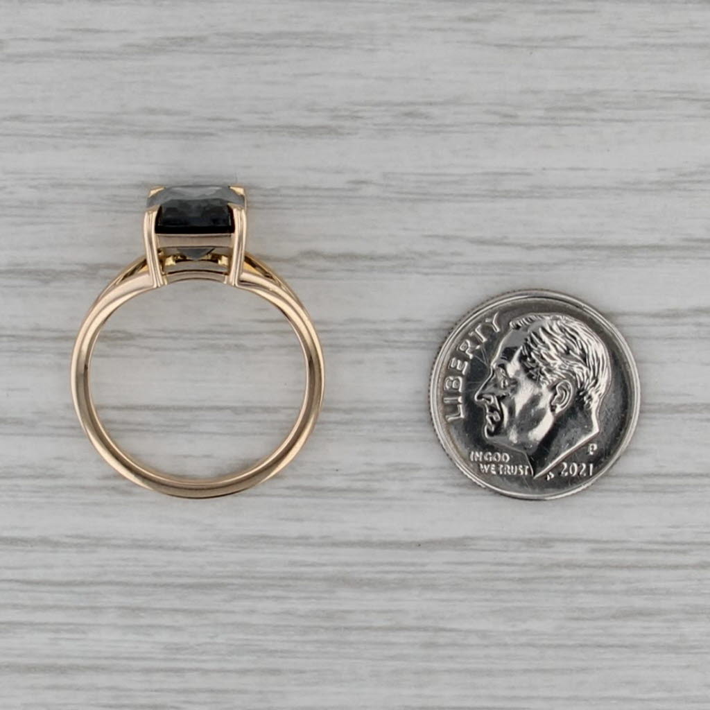 4.48ct Moissanite Solitaire Ring 10k Yellow Gold Size 7.75