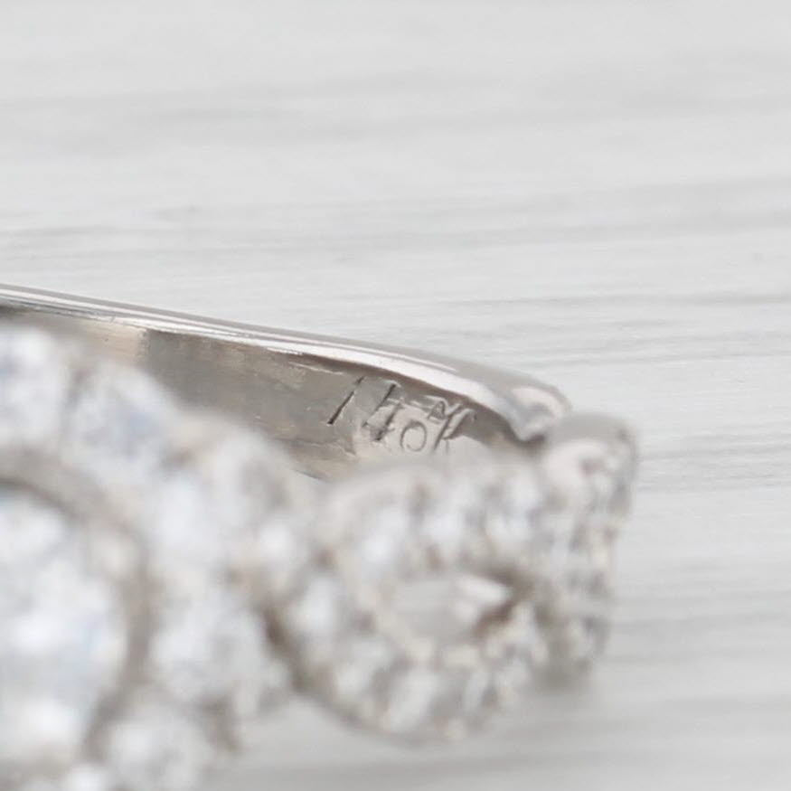 Light Gray Neil Lane 1.10ctw Diamond Halo Engagement Ring Wedding Band Bridal Set 14k Gold