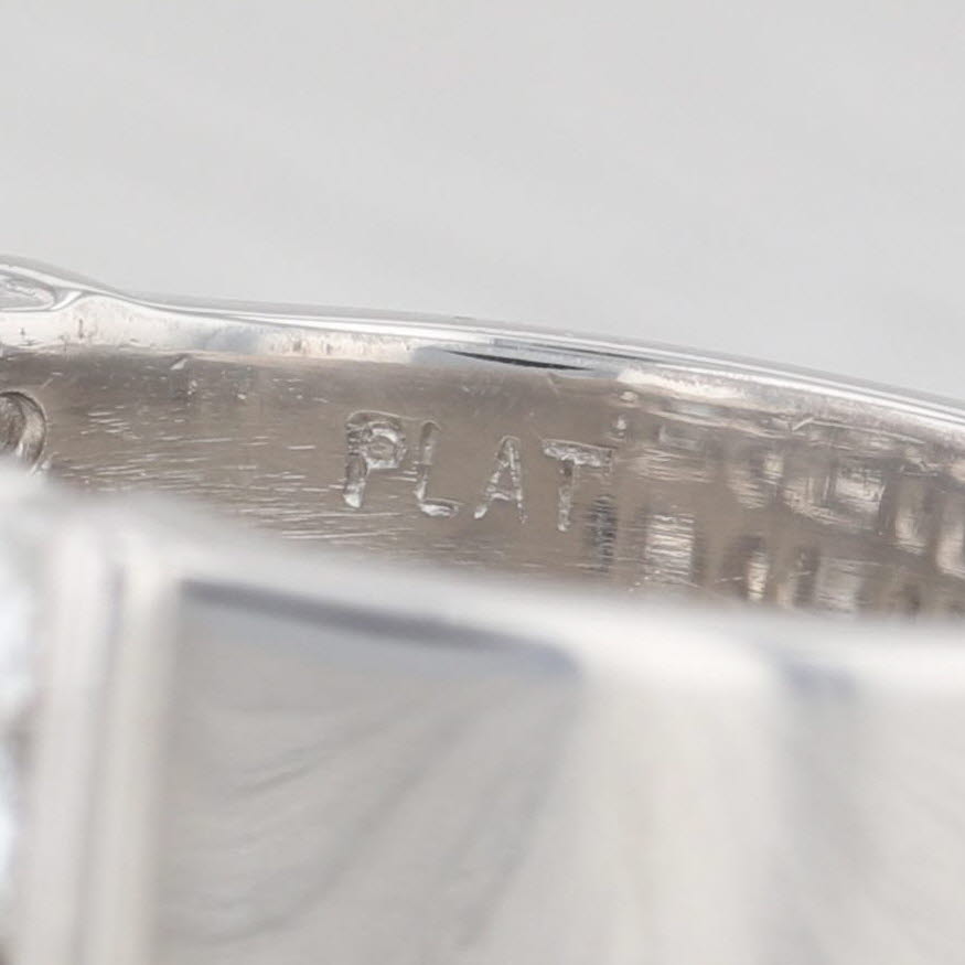 1.50ctw Round Baguette Diamond Band Platinum Size 6.75 Ring