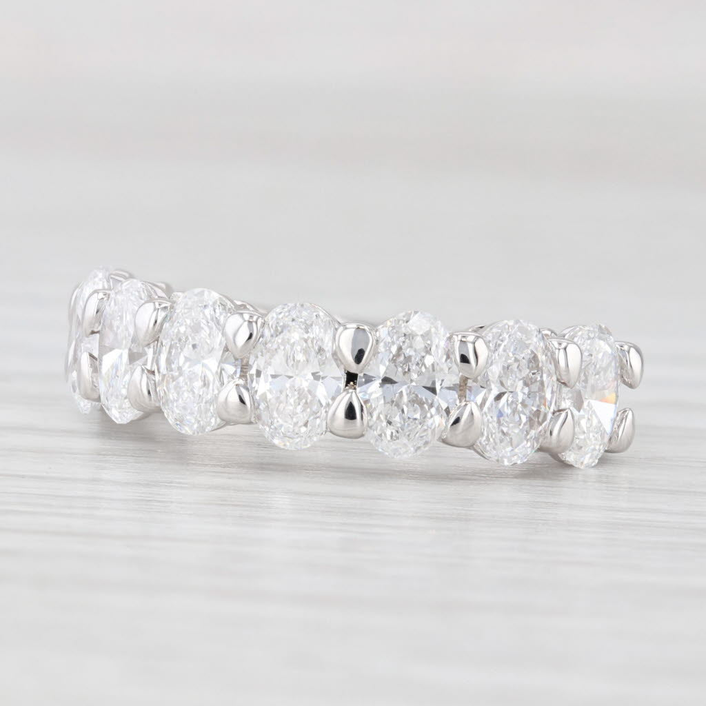 Light Gray New 3.08ctw Lab Grown Diamond Ring Wedding Anniversary Band 14k White Gold S 6.5