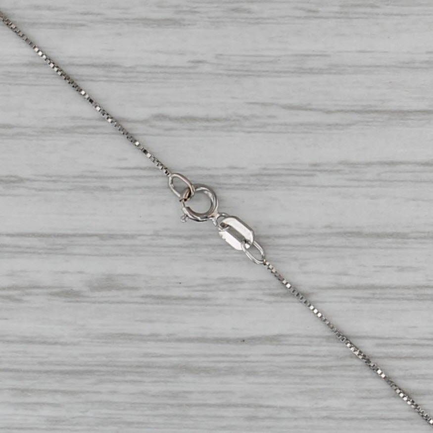 Effy 0.36ctw Diamond Cross Pendant Necklace 14k White Gold 18" Box Chain