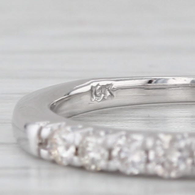 0.23ctw Diamond Wedding Band 10k White Gold Size 6 Stackable Ring