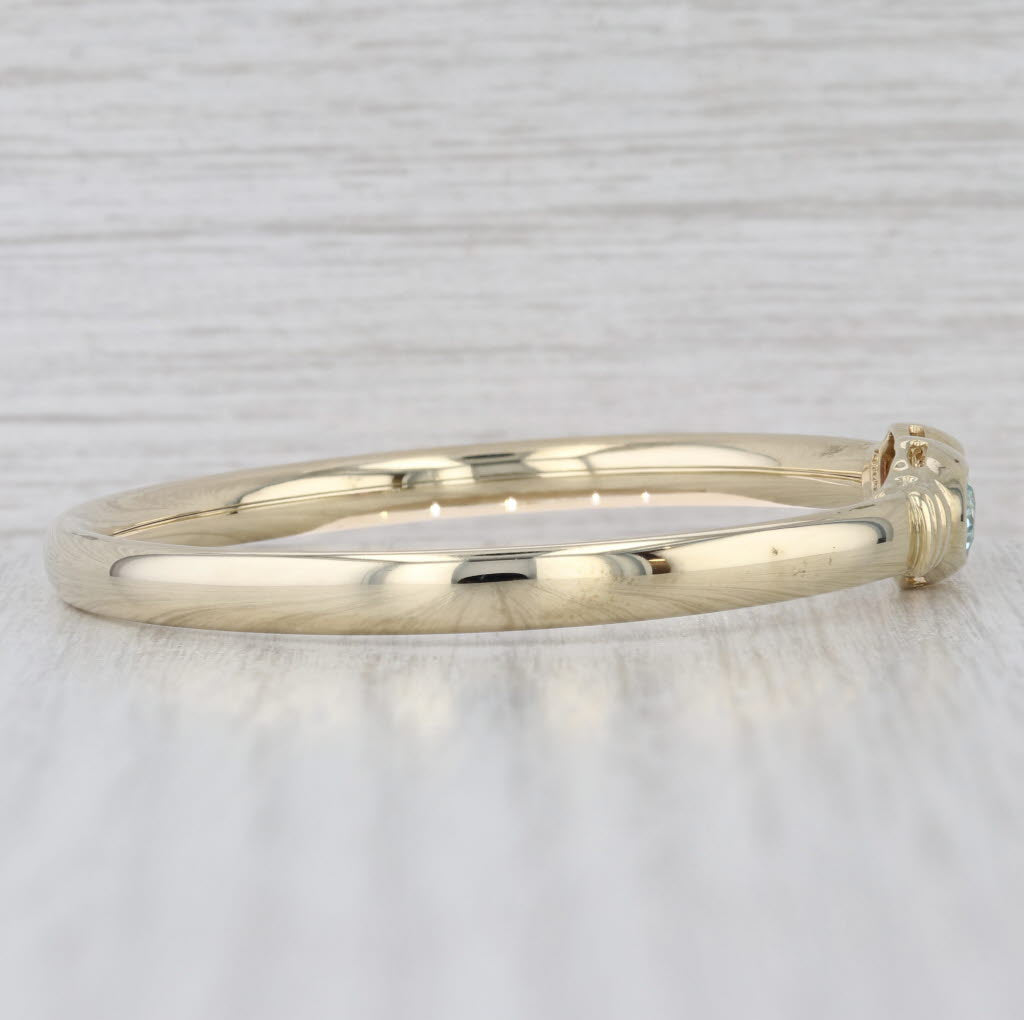 2.70ctw Amethyst Blue Topaz Bangle Bracelet 14k Yellow Gold 6.75"