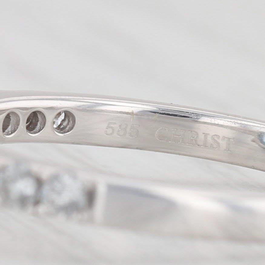 Light Gray 1.73ctw Oval London Blue Sapphire Diamond Ring 14k White Gold Sz 7.5 Engagement