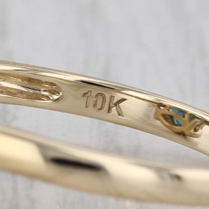 Vintage 7.45ct Lab Created Alexandrite Ring 10k Yellow Gold Size 6