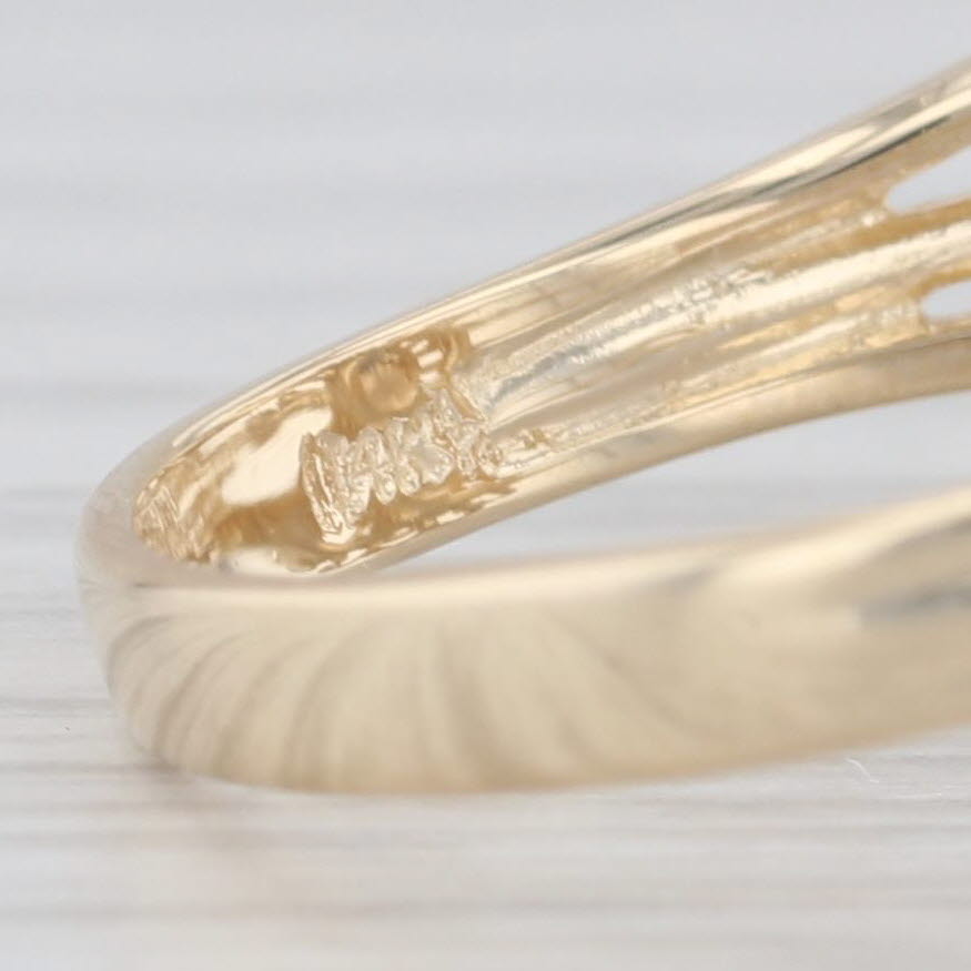 Light Gray Diamond Cluster Spray Ring 14k Yellow Gold Size 9.25 Cocktail