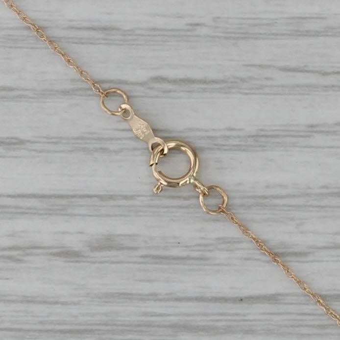 New 0.10ctw Diamond Horseshoe Pendant Necklace 14k Gold Lucky Western 17.75"