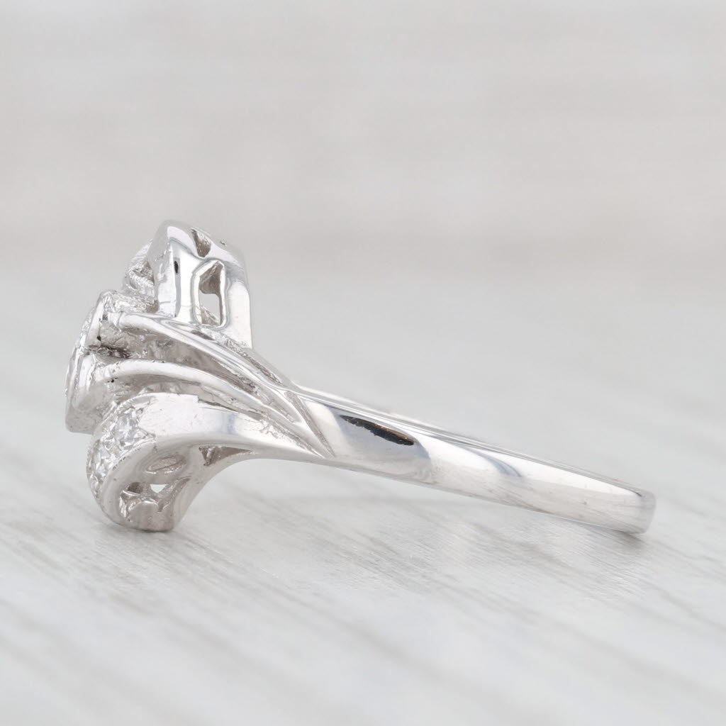 Light Gray Vintage 0.43ctw Diamond Ring White Gold Size 6.75