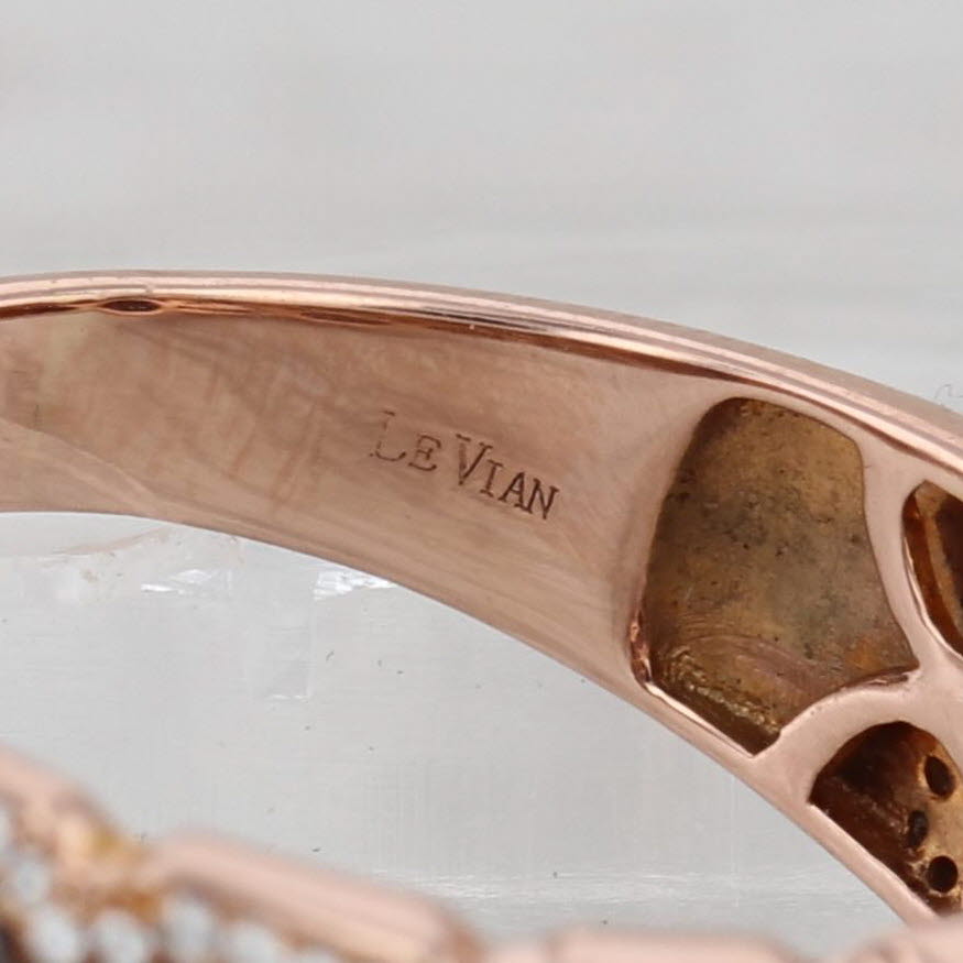 Le Vian 1.15ctw Diamond Ring 14k Rose Gold Size 8.75 Wedding Anniversary Band