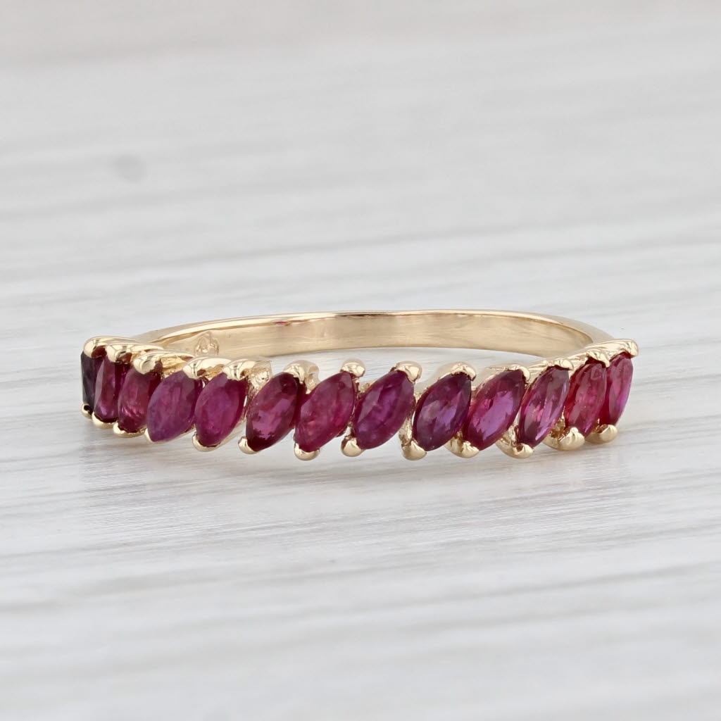 Light Gray 0.75ctw Ruby Ring 14k Yellow Gold Size 7 Stackable
