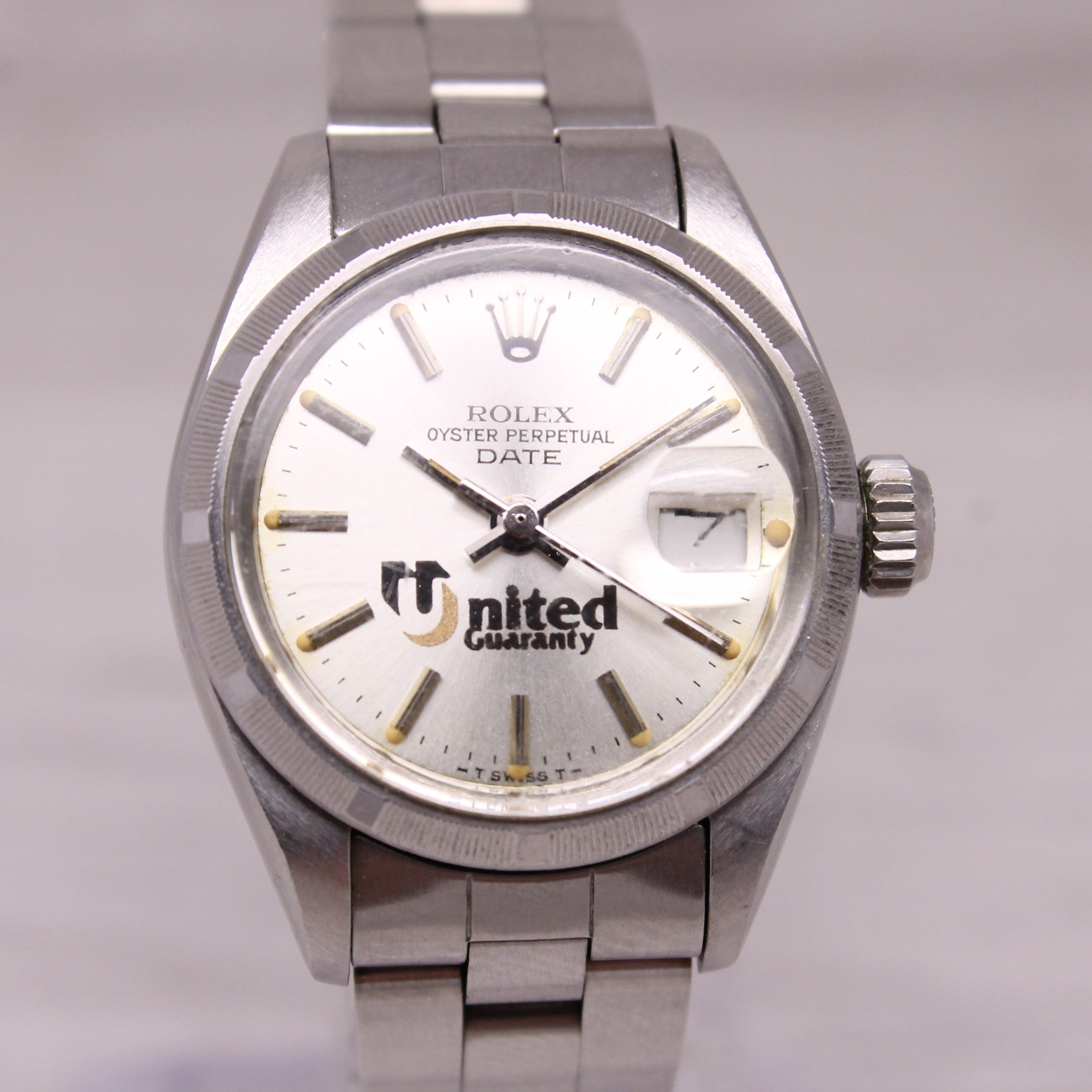 Vintage 1982 Rolex Date 6919 Ladies 26mm Watch w Box Papers United Guaranty Dial