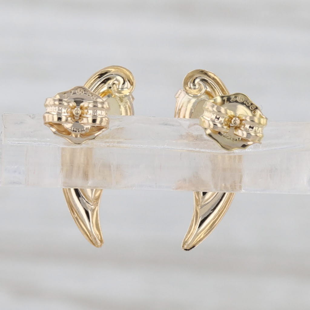 Opal Oval Cabochon Stud Earrings 14k Yellow Gold Studs