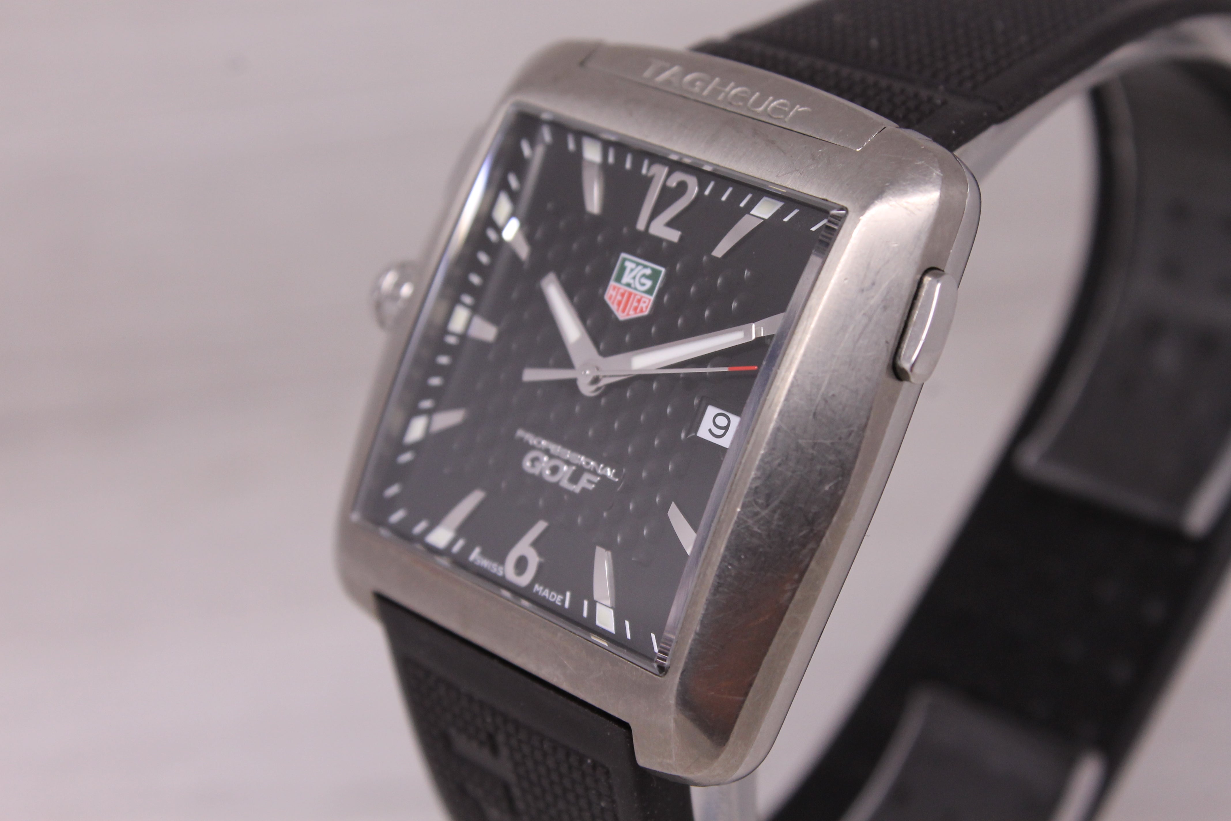 Tag Heuer Tiger Woods Professional Golf WAE1111 Titanium Steel Quartz Mens Watch