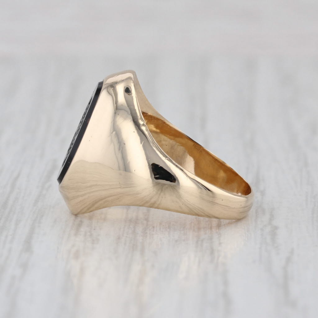Greensboro Day School Signet Class Ring 10k Yellow Gold Size 4.5
