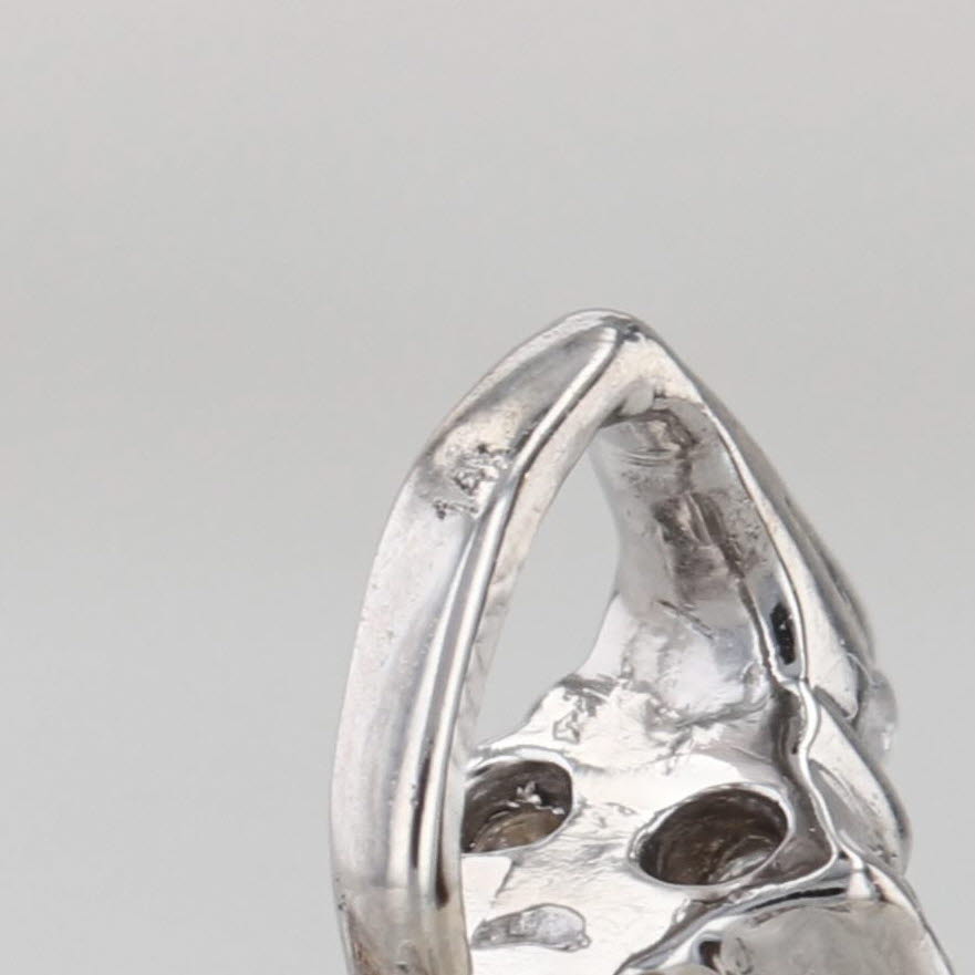 0.85ctw Fancy Diamond Cross Pendant 14k White Gold Floating Drop