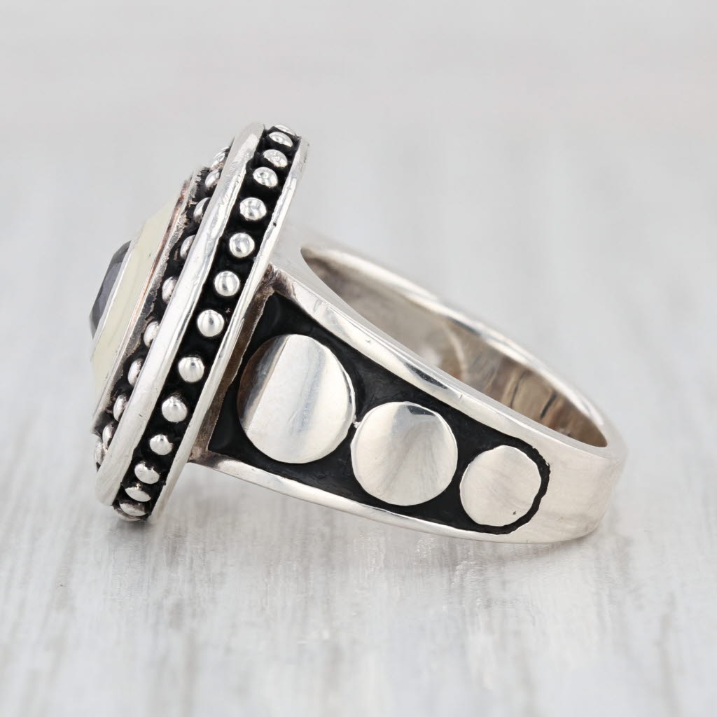 Kameleon Black Cubic Zirconia Pop Ring Sterling Silver Size 5.25 Interchangeable