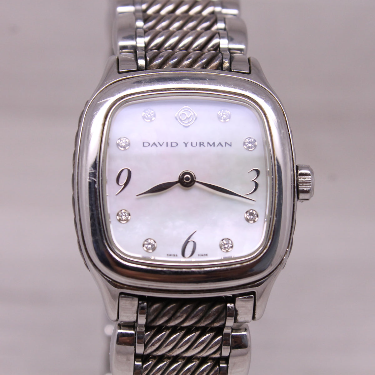 David Yurman Thoroughbred 25mm Steel Ladies Watch MOP Diamond Dial T304-XSST