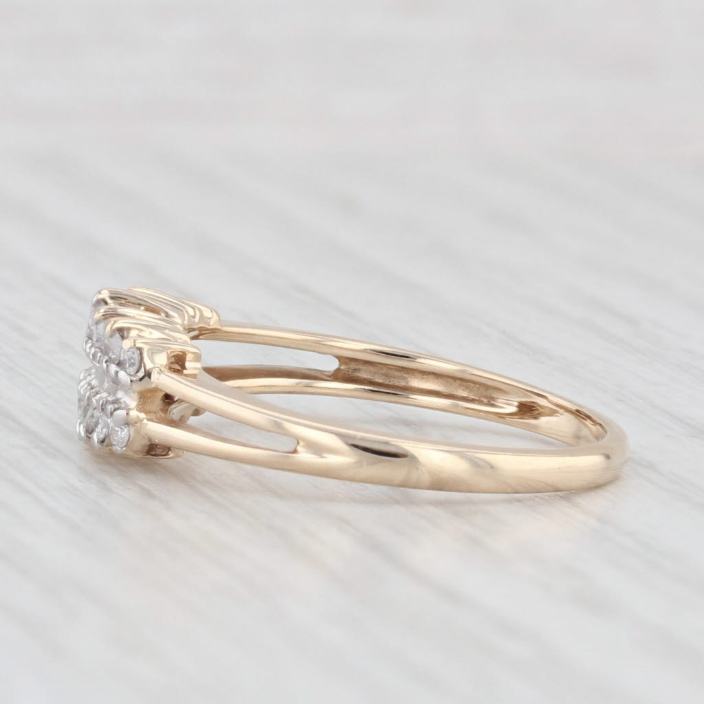 Light Gray Diamond Yellow Gold Ring 10k Size 8 Anniversary Stackable