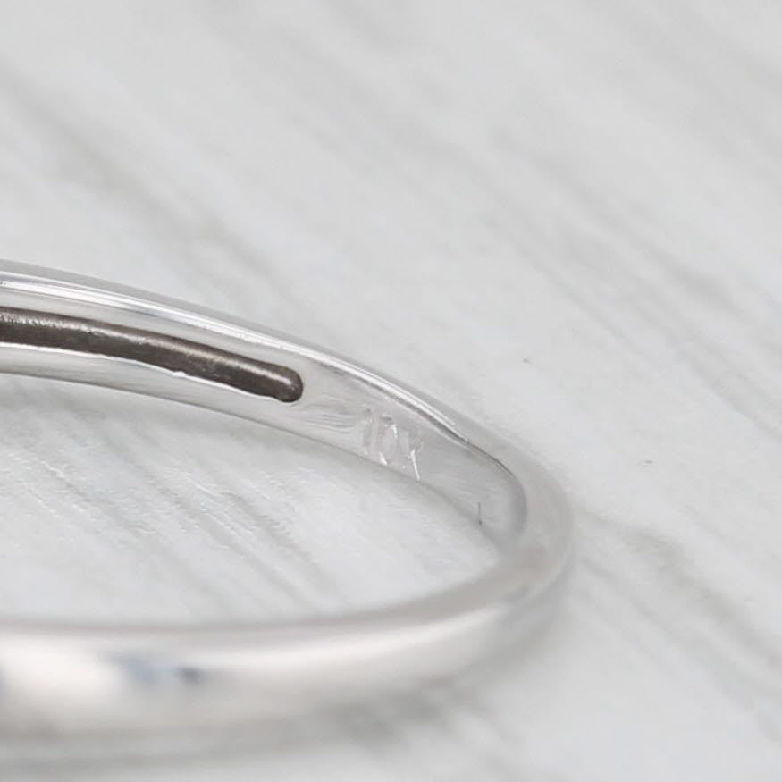 Light Gray 0.30ctw Princess Diamond Engagement Ring 10k White Gold Size 8.5